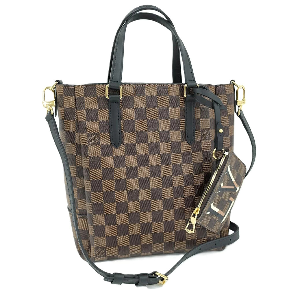 Louis Vuitton Belmont NV Handbag Damier Ebene Brown